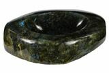 Polished, Flashy Labradorite Bowl - Madagascar #117247-2